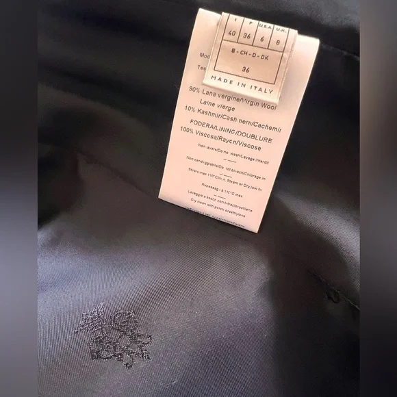 NWT Runway Emilio Pucci Wool Double Breasted Black Coat Italy Size 40 US 6 - Picture 8 of 15